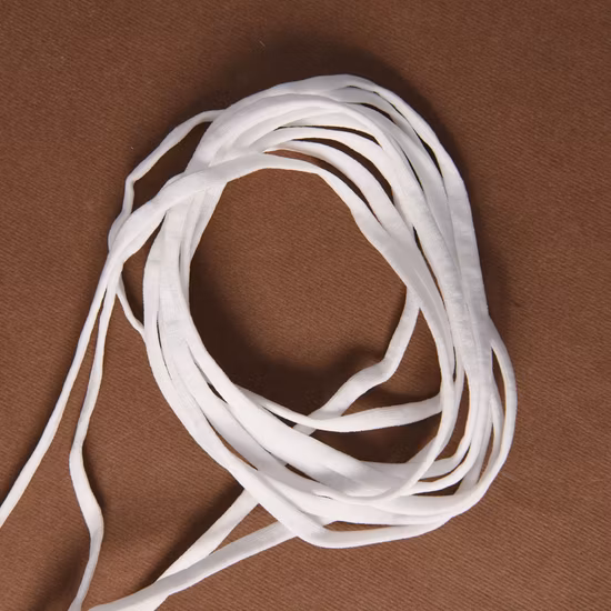 White Flat 5mm Mask Elastic Band for Ear Loop
